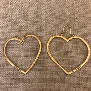 JUICY COUTURE GOLD HEART HOOPS